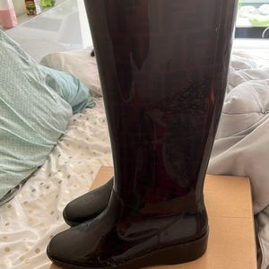 Fendi rain boots with wedge heel size 37
